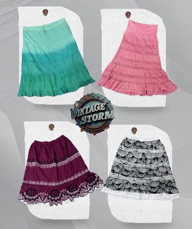 Y2K Coastal Breeze Poly Skirt