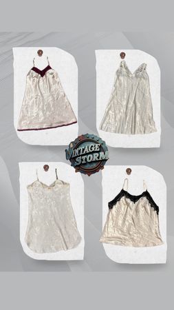 Y2K Cream Satin Cami Tops