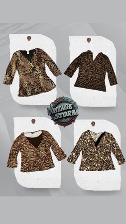 Y2K Retro Printed Poly Blouse