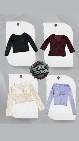 Y2K Sheer Lace Poly Blouse