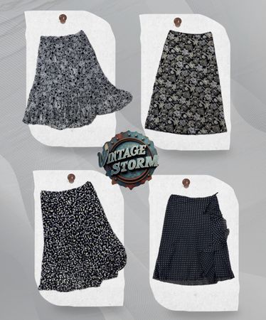 Y2K Midnight Noir Poly Skirt