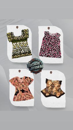 Y2K Stretch Poly Blouse