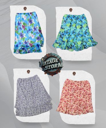 Y2K Flora Dream Poly Skirt