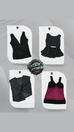 Y2K Retro Black Poly Blouse