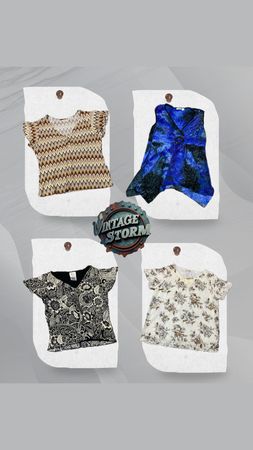 Y2K Soft Stretch Poly Blouse