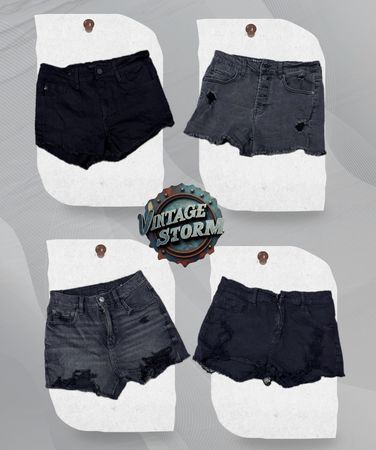 Y2K Black Nour Denim Sexy Shorts