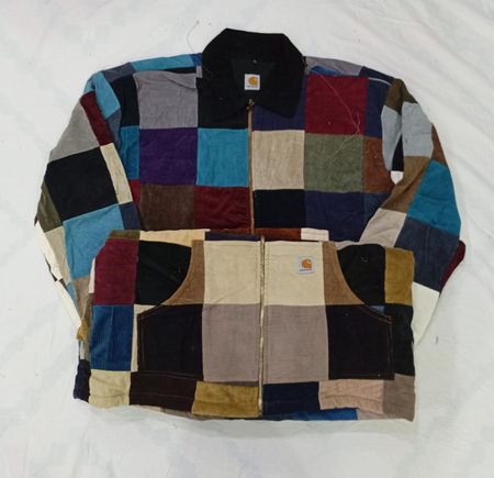 CR8403 UPCYCLED CARHARTT CORDUROY JACKETS