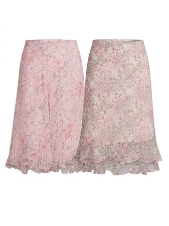 (FV1437)     Pastel Floral  Skirts Bundle | Coquette Fairycore Y2K Cute Skirts Collection