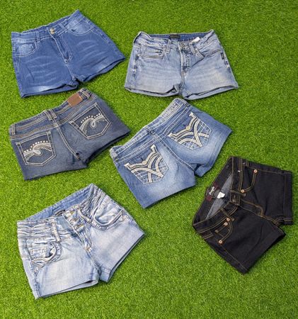 5565 - Upcycled Denim Mini Shorts