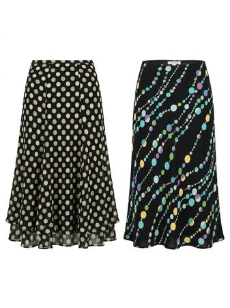 (FV-1423)     Polka Dot Mini Skirts Collection | Retro Y2K Aesthetic Cute Printed Skirts Lot
