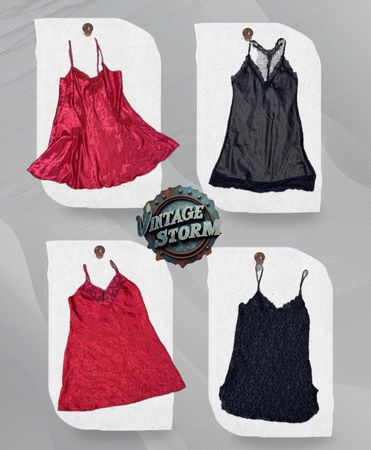 Y2K Crimson Desire Cami Tops