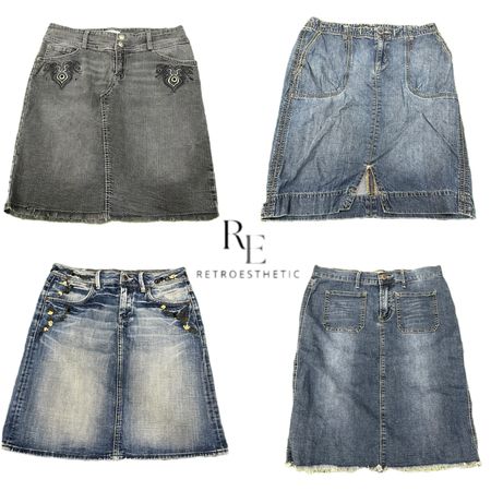 Y2K NYC IT GIRL DENIM MIDI SKIRT RE-3226