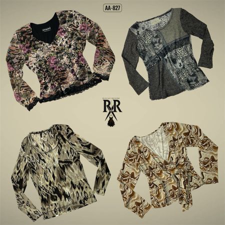 Y2K Earthy Tone Mix Full Sleeve tops (AA-827)