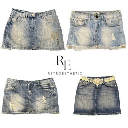 Y2K NYC IT GIRL DENIM MINI SKIRTS RE-3231