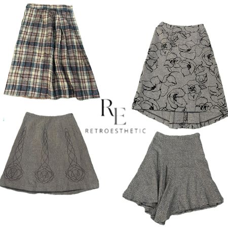 Y2K Gucci vibe corduroy Poly Skirts Re-3234
