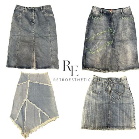 Y2K NYC IT GIRL DENIM MIDI SKIRT RE-3239