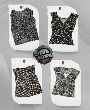 Y2K Classic Noir Poly Blouse