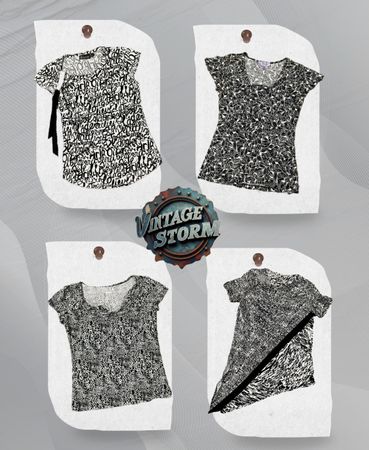 Y2K Ivory Blossom Poly Blouse