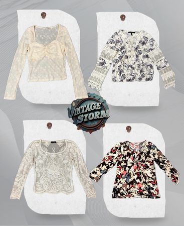 Y2K Soft Bloom Poly Blouse