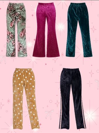 Mixed  velvet trousers vch 86