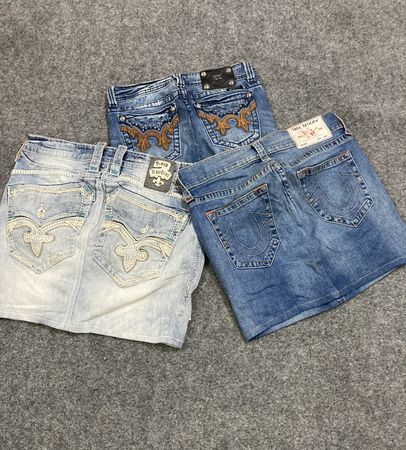 Upcycle Miss Me True Religion Rock revival Skirt
