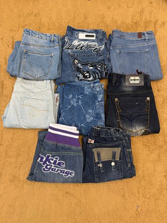 Y2K Hip Hop Embroidered Jeans