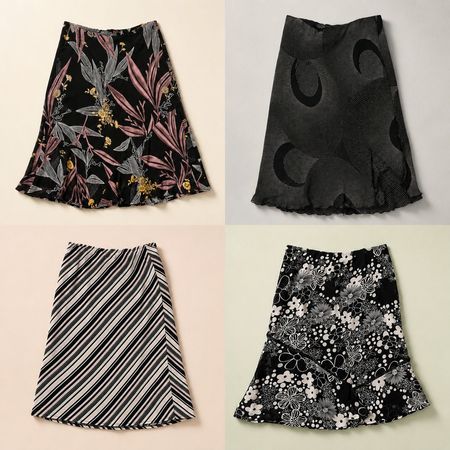 Y2k Noir Printed Skirts