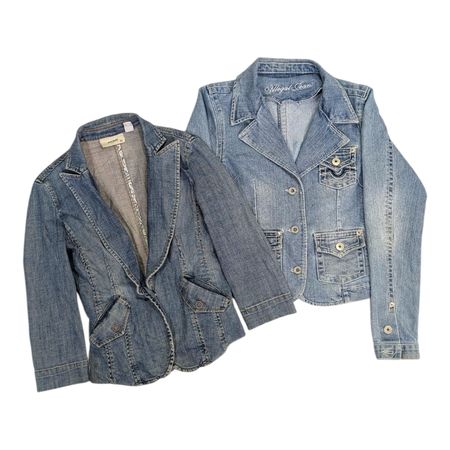 Y2K Denim Blazer Style jacket