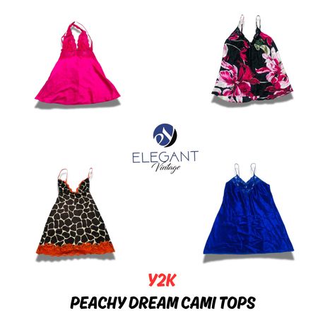 Y2K Peachy Dream Cami Tops - EV0825