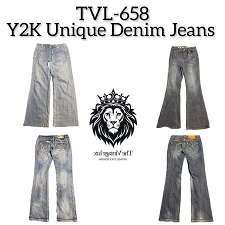 Y2K Unique  Denim Jeans (TVL-658)