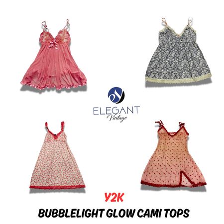 Y2K BubbleElight Glow Cami Tops - EV0828