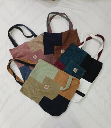 CR8426 UPCYCLED CORDUROY BAGS