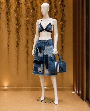 CR1597 Upcycled Denim Co-Ord Set