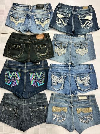 R532 Upcycled Ladies Embellished Sexy Hot Shorts