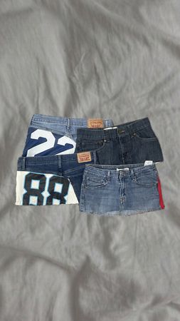 Upcycled Denim Jersey Skirt