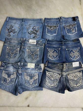 Y2k Embellished & Embroiderey Mini Shorts