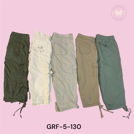 Baggy Utility Capri Pants – Retro 2000s Fashion (GRF-5-130)