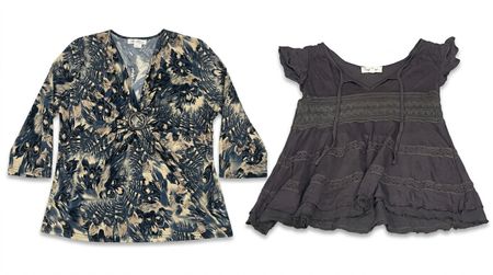 (FV-1452)     Vintage Y2K Neutral Print Tops Mix | Indie Grunge Mesh Women’s Wholesale Bundle