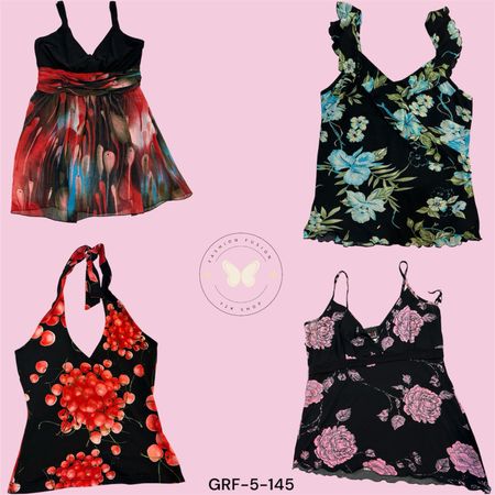 Women’s Y2K Graphic Print Cami Tank Top * Y2K Style Printed Slim Fit Cami Top (GRF-5-145)