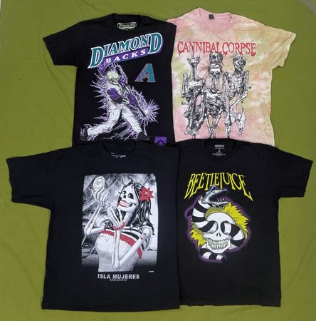 💥 RV3497 T-shirts imprimés Skeleton