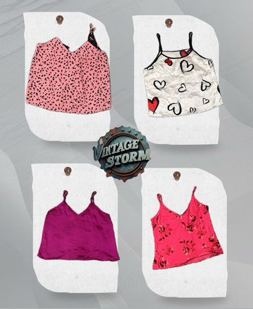 Y2K Classic Noir Cami Tops