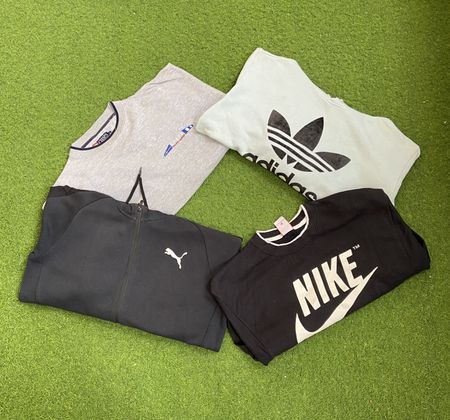 Chandails de marque premium incluant Nike, Adidas et d'autres