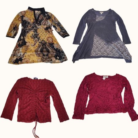 Y2K Grunge & Goth Mixed Pattern Top Bundle ( ST  059 )