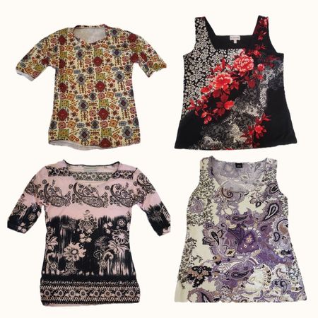 Y2K Grunge & Floral Detailed Mixed Top Bundle (ST 063)