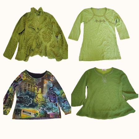Y2K Grunge & Floral Lace Neutral Top Bundle (ST 064)