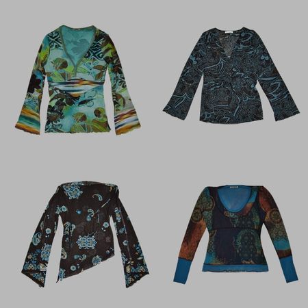 Y2K Ocean Bed Mesh Tops