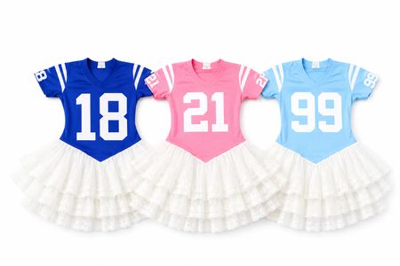 CR1616 UPCYCLED SPORTS JERSEY TULLE DRESS