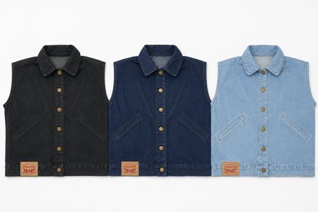 CR1619 UPCYCLED DENIM BUTTON VEST