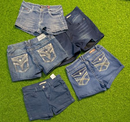 5628 - Unbrnded Upcycled Mini Denim Shorts