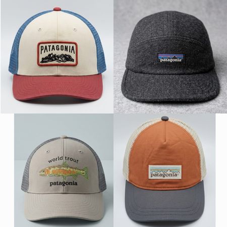 Patagonia hat/Caps Trucker, Dad Cap, 5-Panel, Wool | P-6, Fitz Roy Trout, Bear, World Trout, Camo